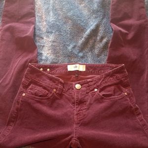 Cabi jeans size 2 cabi burgandy corduroy
